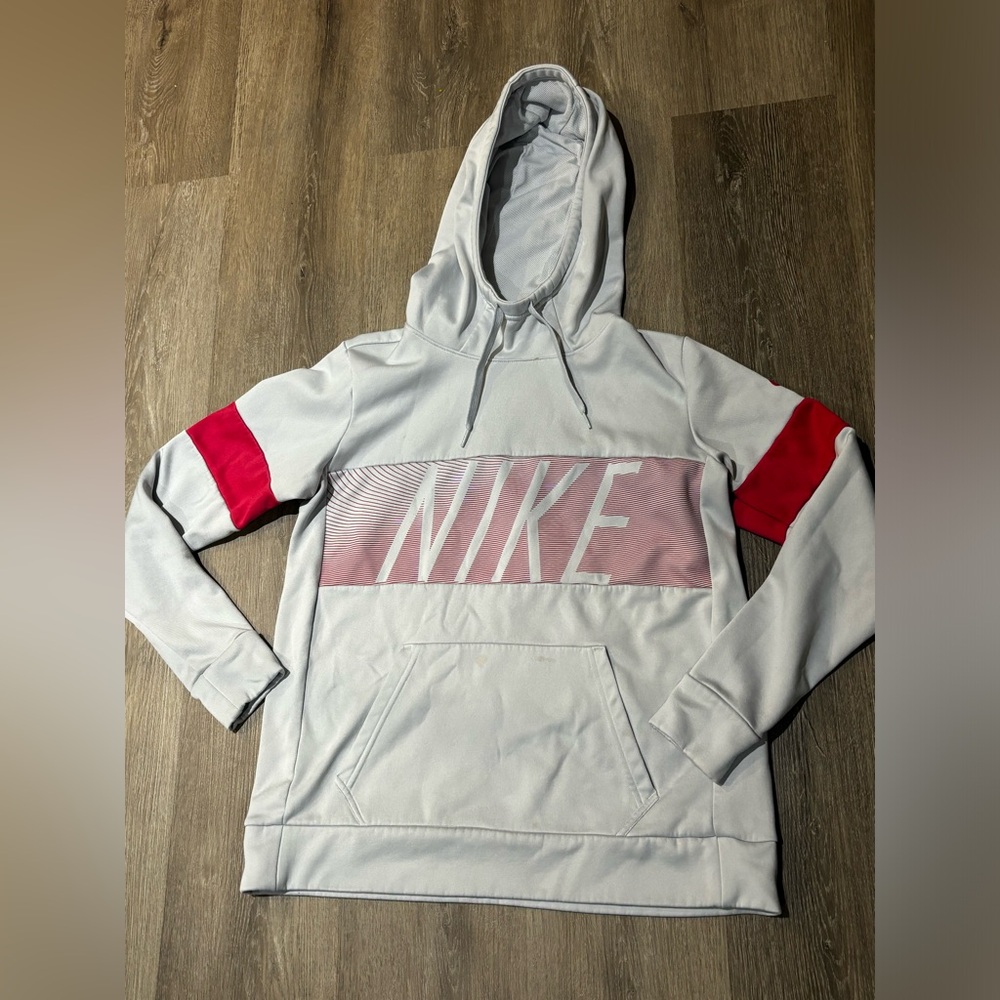 Women’s NIKE Dri-Fit Hoodie Medium Gray Pink